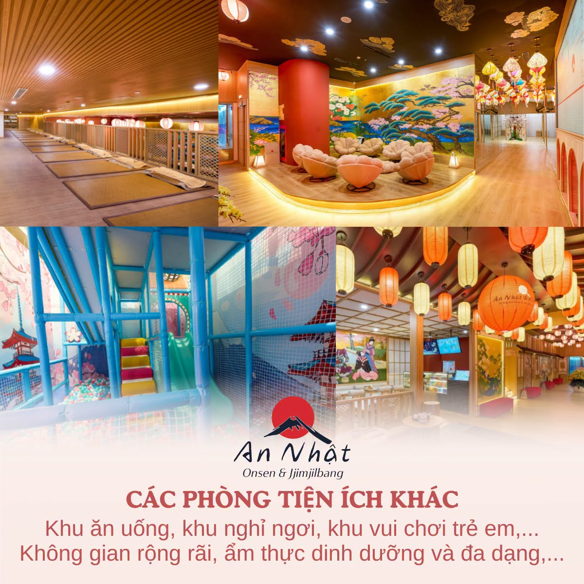 Khu nghỉ ngơi và tiện ích mang phong cách Nhật Bản tại An Nhật
